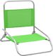 vidaXL Składane krzesła plażowe 2 szt. zielone obite tkaniną 2