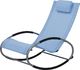 Beliani Krzesło ogrodowe bujane niebieskie CAMPO 2