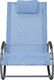 Beliani Krzesło ogrodowe bujane niebieskie CAMPO 4