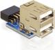 Delock USB pin - 2x USB 2.0 Czarny Niebieski Złoty (41825) 1