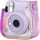 Pokrowiec LoveInstant Futerał Etui Pokrowiec Do Fujifilm Instax Mini 11 Fioletowy - Przezroczysty 2