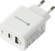 Ładowarka EverActive SC-350Q 1x USB-A 1x USB-C 3 A (SC350Q) 3