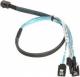 SilverStone SFF 8643 - SATA x4, 0.5m, Niebieski (SST-CPS05) 1