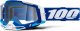 100% Gogle 100% RACECRAFT 2 BLUE (Szyba Przezroczysta Anti-Fog, LT 88%-92% + 10 Zrywek) (NEW) 1
