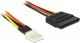 Delock SATA 15-pin - 4-pin Floppy, 0.15m, Wielokolorowy (83918) 1