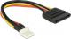 Delock SATA 15-pin - 4-pin Floppy, 0.15m, Wielokolorowy (83918) 1