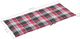 vidaXL Poduszki na krzesła, 6 szt., czerwona krata, 120x50x4 cm (314127) 5