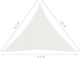 vidaXL Żagiel przeciwsłoneczny, 160 g/m, biały, 4,5x4,5x4,5m, HDPE 6