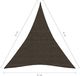 vidaXL Żagiel przeciwsłoneczny, 160 g/m, brązowy, 5x6x6 m, HDPE 6