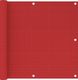 vidaXL Parawan balkonowy, czerwony, 90x500 cm, HDPE 1