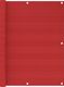 vidaXL Parawan balkonowy, czerwony, 120x400 cm, HDPE 1