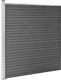 vidaXL Panel ogrodzeniowy, WPC, 175x186 cm, czarny 2