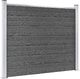vidaXL Panel ogrodzeniowy z WPC, 180x146 cm, czarny 1