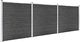 vidaXL Zestaw ogrodzeniowy z WPC, 526x186 cm, czarny 2