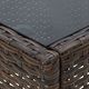 vidaXL Stolik ogrodowy brązowy rattan PE  75x40x37 cm 1