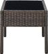 vidaXL Stolik ogrodowy brązowy rattan PE  75x40x37 cm 3