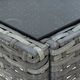 vidaXL Stolik ogrodowy szary rattan PE 75x40x37 cm 1
