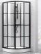 Toule Kabina prysznicowa BLACK LOFT czarna w szprosy 90 1
