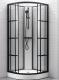 Toule Kabina prysznicowa BLACK LOFT czarna w szprosy 90 2