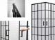 Toule Kabina prysznicowa 80x80 czarna brodzik 2x szprosy 1