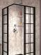 Toule Kabina prysznicowa 80x80 czarna brodzik 2x szprosy 2