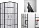Toule Kabina prysznicowa 90x90 czarna brodzik 2x szprosy 1