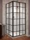 Toule Kabina prysznicowa 90x90 czarna brodzik 2x szprosy 2