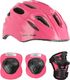 Nils Extreme Kask MTW01+H210 różowy z ochraniaczami r. XS 1