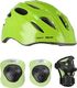 Nils Extreme Kask MTW01+H210 zielony z ochraniaczami r. XS 1