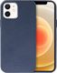 Crong Crong Essential Cover Magnetic - Etui ze skóry iPhone 12 / iPhone 12 Pro MagSafe (granatowy) 1