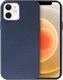 Crong Crong Essential Cover - Etui ze skóry ekologicznej iPhone 12 / iPhone 12 Pro (granatowy) 1