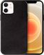 Crong Crong Essential Cover - Etui ze skóry ekologicznej iPhone 12 / iPhone 12 Pro (czarny) 1