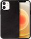 Crong Crong Essential Cover Magnetic - Etui ze skóry iPhone 12 / iPhone 12 Pro MagSafe (czarny) 1