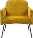 Beliani Fotel welurowy żółty NARKEN 2
