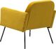 Beliani Fotel welurowy żółty NARKEN 3