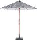 Beliani Parasol ogrodowy 260 cm czarno-biały FERENTILLO (140302) 3