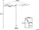Beliani Parasol ogrodowy 144 x 195 cm niebieski FLAMENCO (58133) 9
