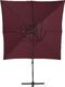 Beliani Parasol ogrodowy 250 x 250 cm burgundowy MONZA (86120) 4