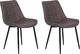 Beliani Zestaw 2 krzeseł do jadalni ciemnobrązowy MELROSE 1