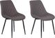 Beliani Zestaw 2 krzeseł do jadalni ciemnobrązowy MARIBEL 1