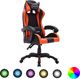 Fotel vidaXL RGB LED pomarańczowo-czarny (288002) 1