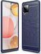 Carbon Case elastyczne etui pokrowiec Samsung Galaxy A42 5G niebieski 1