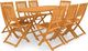 vidaXL 9-cz. zestaw składanych mebli ogrodowych, lite drewno akacjowe 1