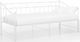 vidaXL Sofa z wysuwaną ramą łóżka, biała, metalowa, 90x200 cm 2