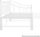 vidaXL Sofa z wysuwaną ramą łóżka, biała, metalowa, 90x200 cm 4