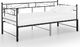 vidaXL Sofa z wysuwaną ramą łóżka, czarna, metalowa, 90x200 cm 2