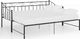 vidaXL Sofa z wysuwaną ramą łóżka, czarna, metalowa, 90x200 cm 2