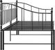 vidaXL Sofa z wysuwaną ramą łóżka, czarna, metalowa, 90x200 cm 8
