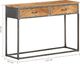 vidaXL Stolik konsola, 110 x 35 x 75 cm, lite drewno akacjowe 6