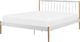 Beliani Łóżko metalowe 160 x 200 cm białe MAURS 1